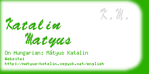 katalin matyus business card